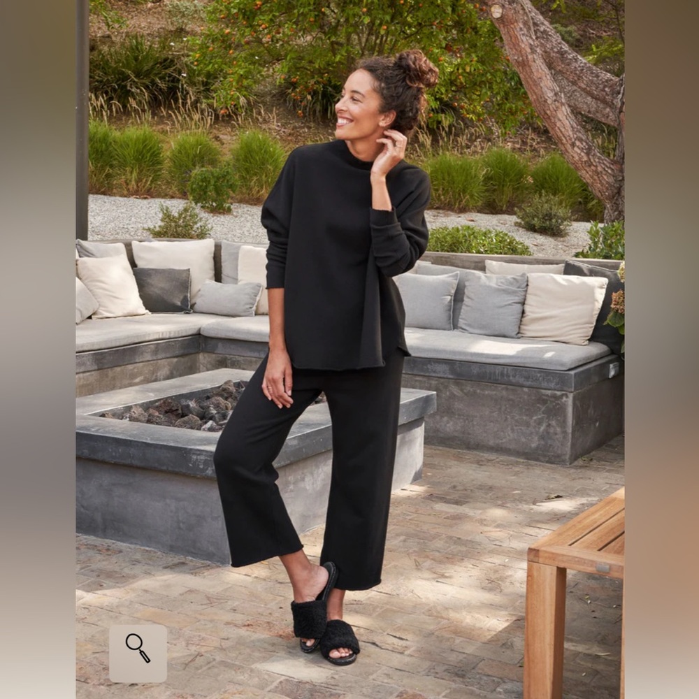 Frank & Eileen Black Sweatshirt & Wide Leg Sweats